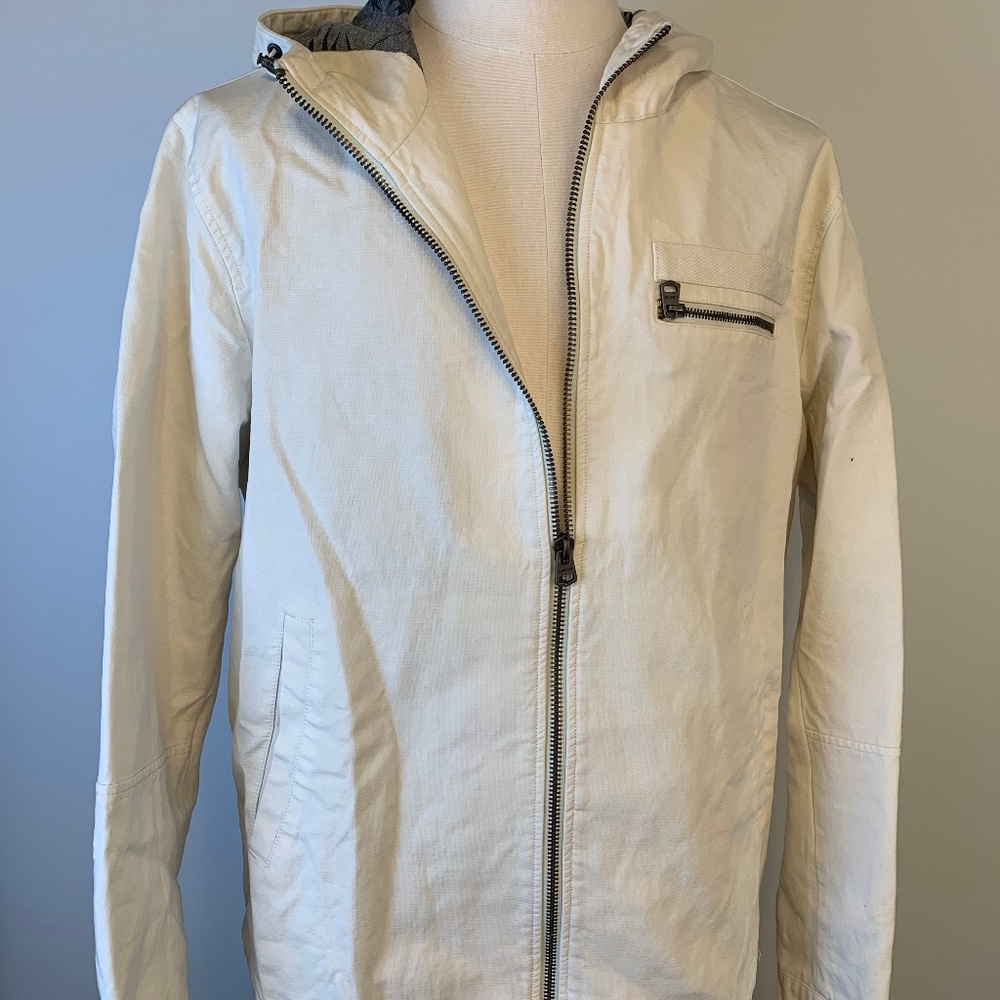 White Canvas Military Jacket by Levi's XL New $180
